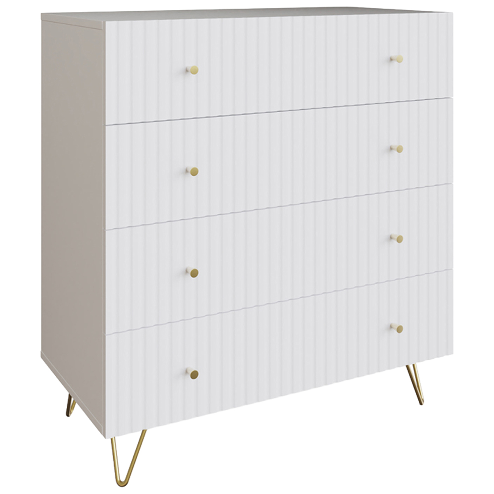 GFW Thalia 4 Drawer White Chest of Drawers Image 2