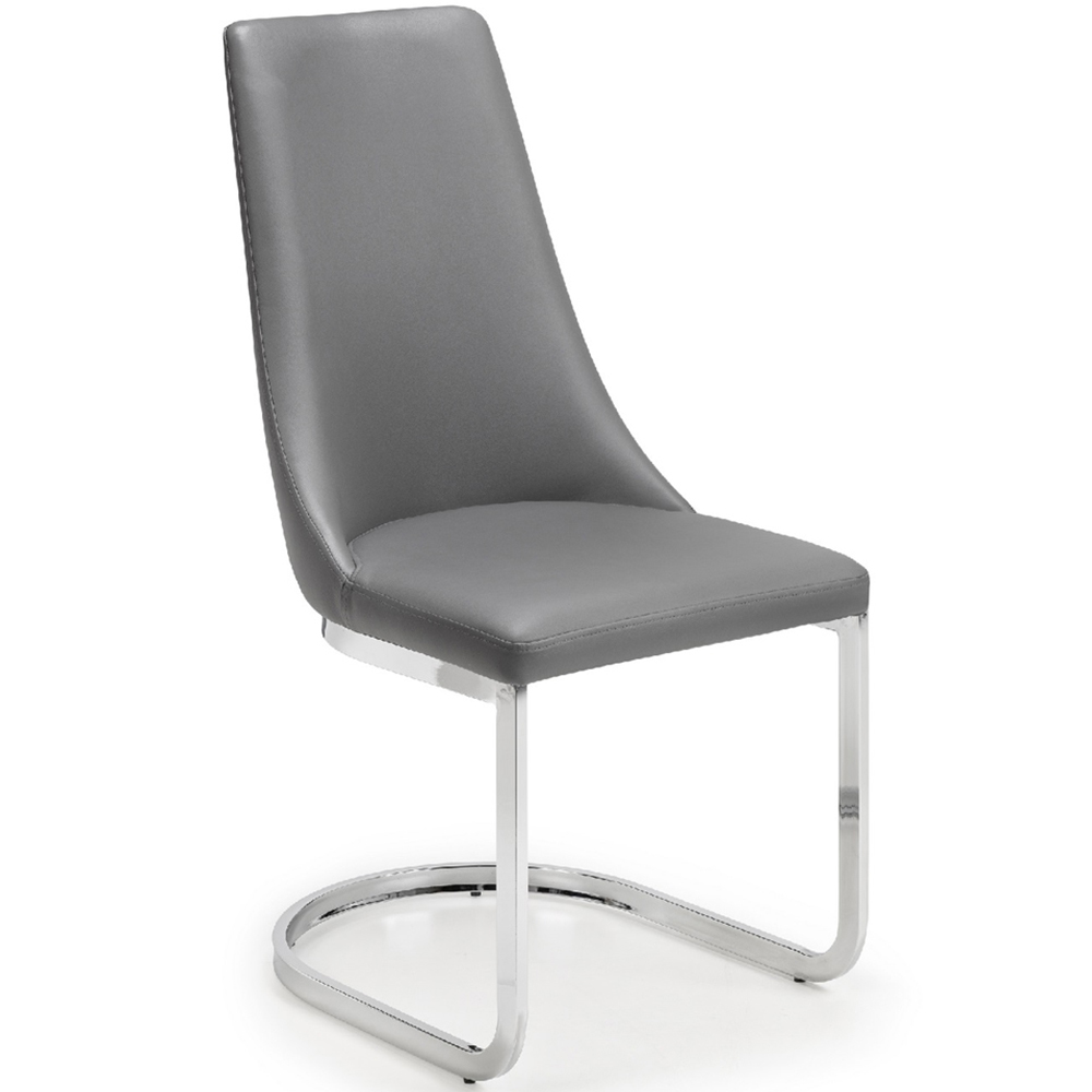 Julian Bowen Como 4 Seater Grey High Gloss Table Set Image 3