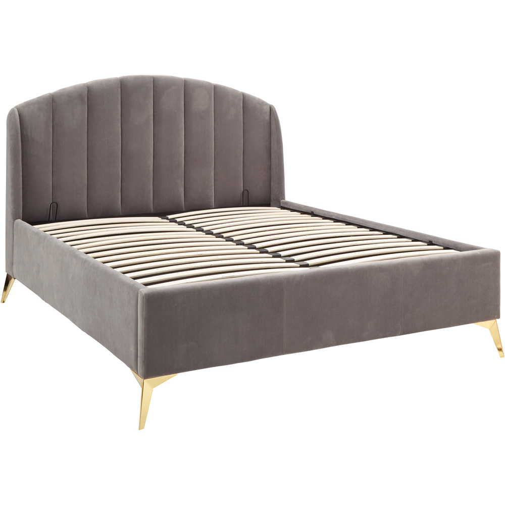 GFW Pettine King Size Grey End Lift Ottoman Bed Image 4