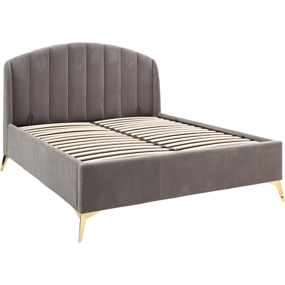 GFW Pettine End Lift Double Grey Ottoman Bed Image 4