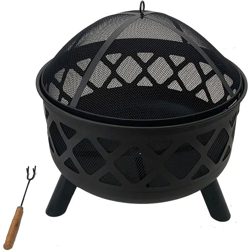 Neo Direct Black Outdoor Fire Pit Bowl Image 1