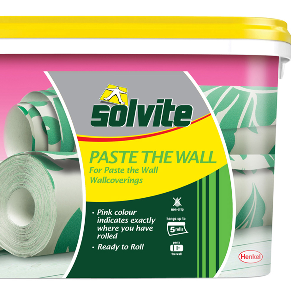 Solvite Pink Paste the Wall Wallpaper Paste 5 Roll Image 3
