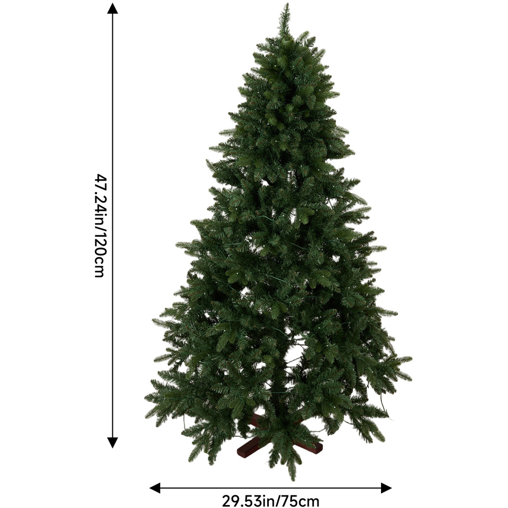 Living and Home RGB Pre-Lit Artificial Christmas Tree Lights with Wood Stand 4ft 1.2m Image 9