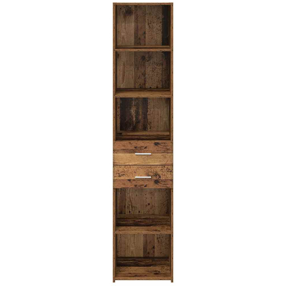 vidaXL 2 Drawer 5 Shelf Old Wood Highboard Image 5