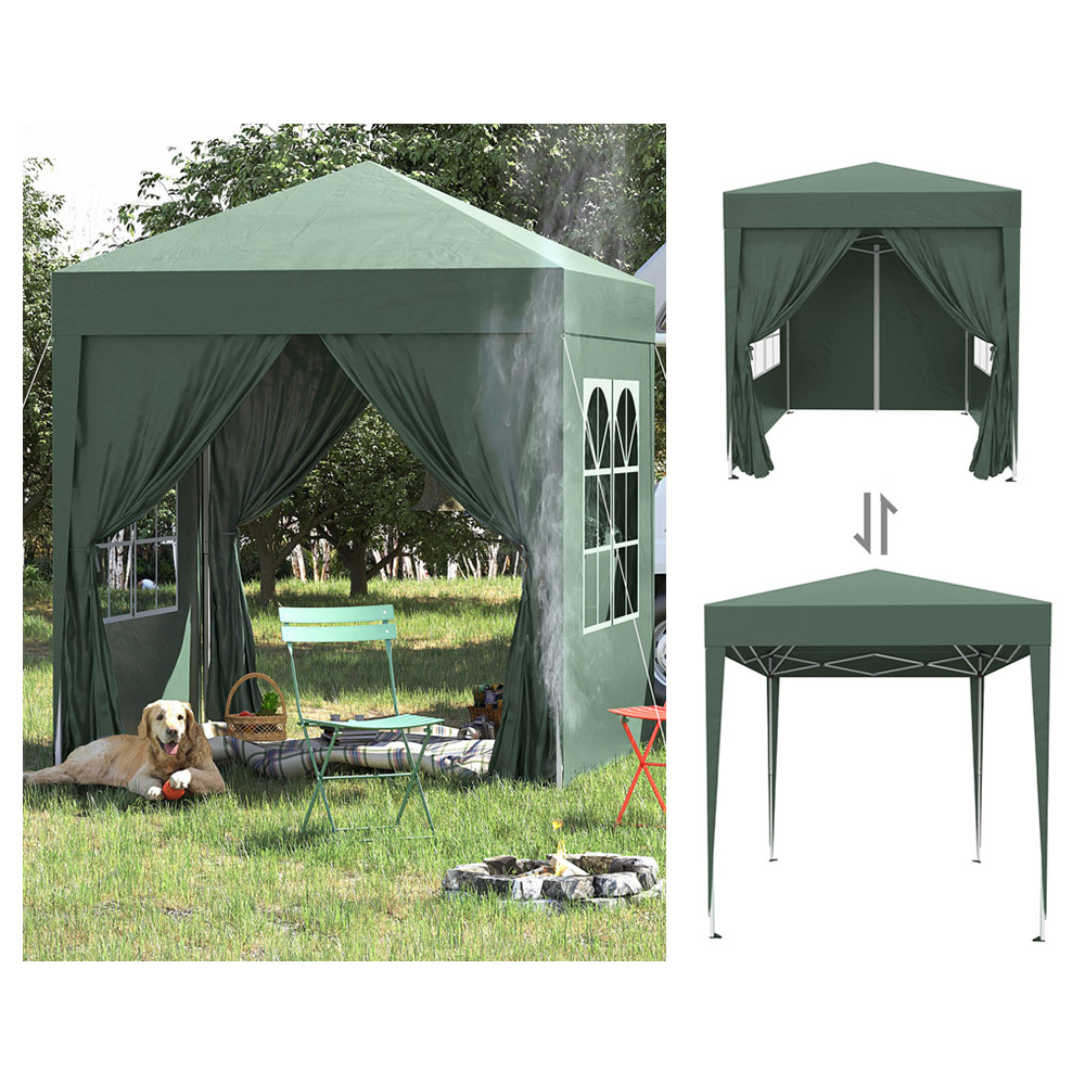Outsunny 2 x 2m Green Marquee Gazebo Party Tent Image 3