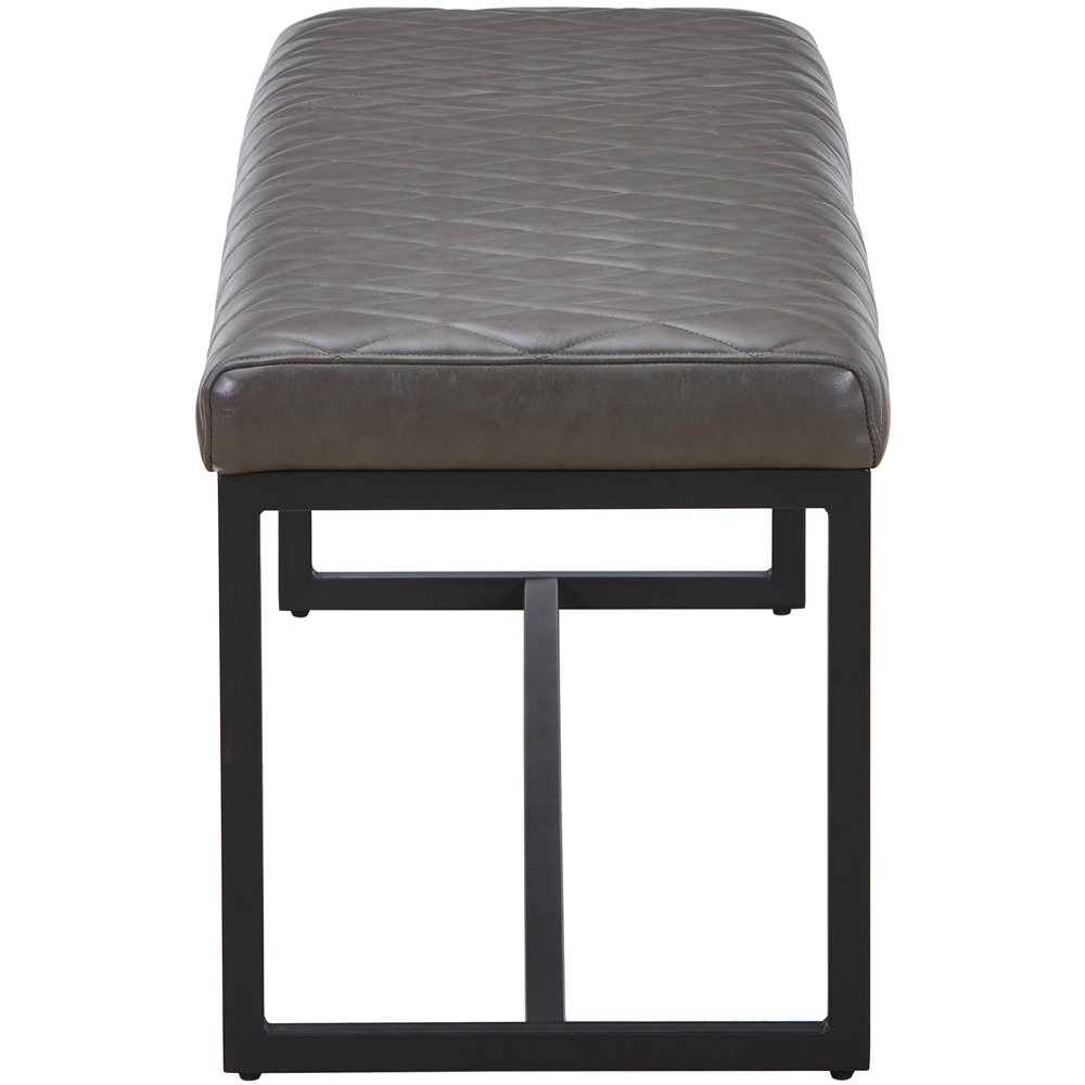 Portland Lennox Grey Cross Stitch Dining Bench Image 4