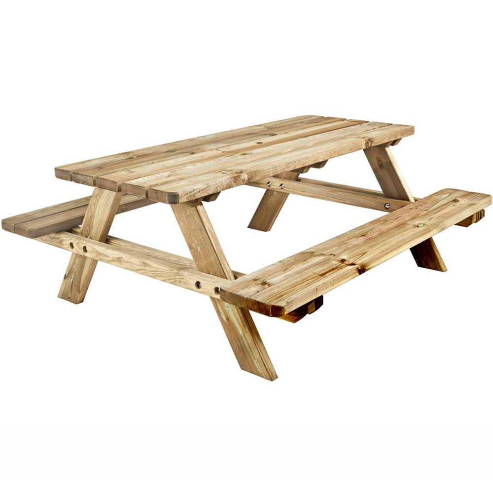 Cerland Matisse Wooden Picnic Table 6ft Image 2