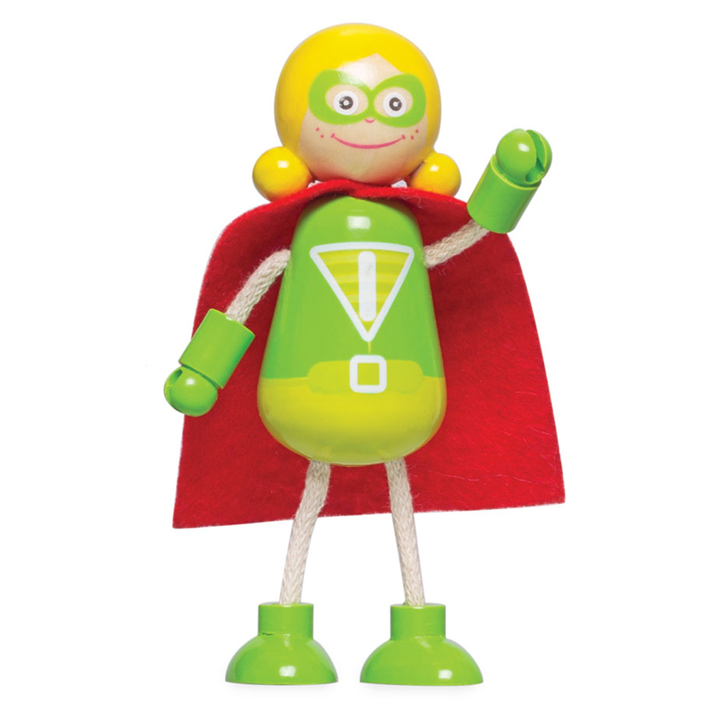 Tidlo Wooden Superhero Figures 5 Pack Image 4