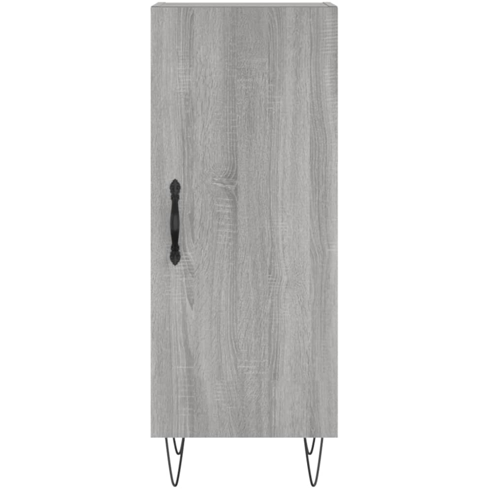 vidaXL 2 Door Grey Sonoma Slim Highboard with Hairpin Legs Image 8