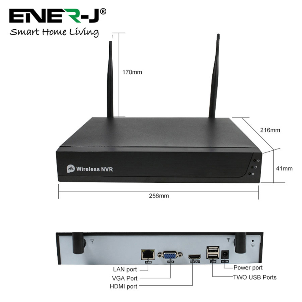 Ener-J Wireless 4 Cameras and NVR CCTV Kit Image 8