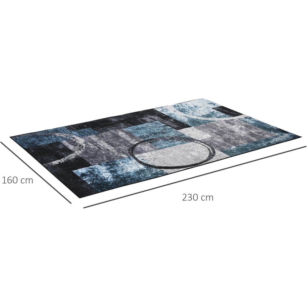 Portland Blue Geometric Rug 160 x 230cm Image 9