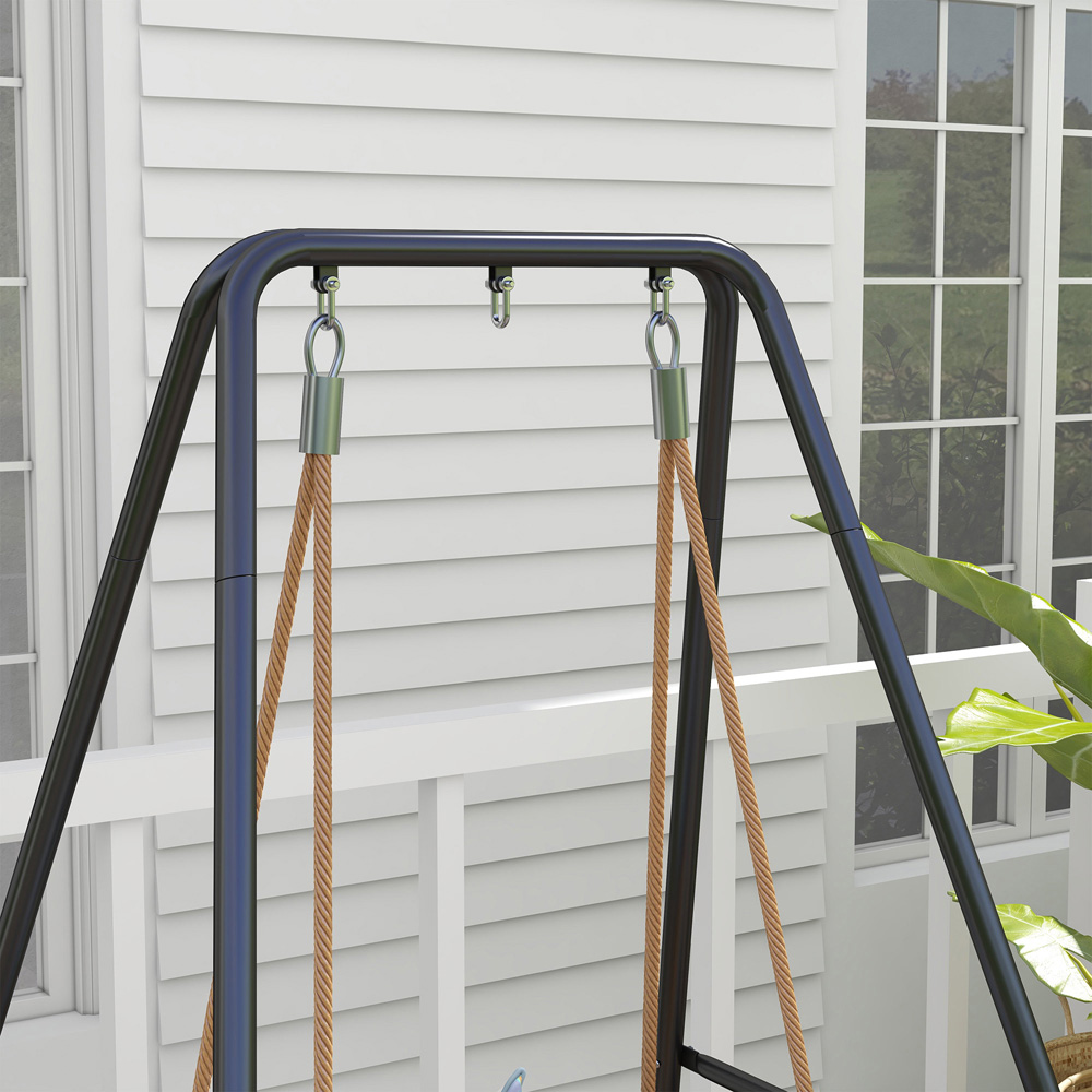 Outsunny Black Metal Frame Hammock Chair Stand Image 4