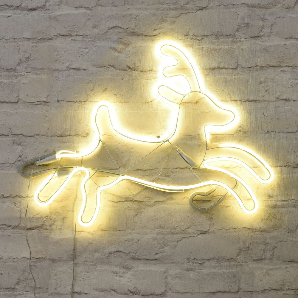 LED Leaping Stag Rope LightWarm White Image 1