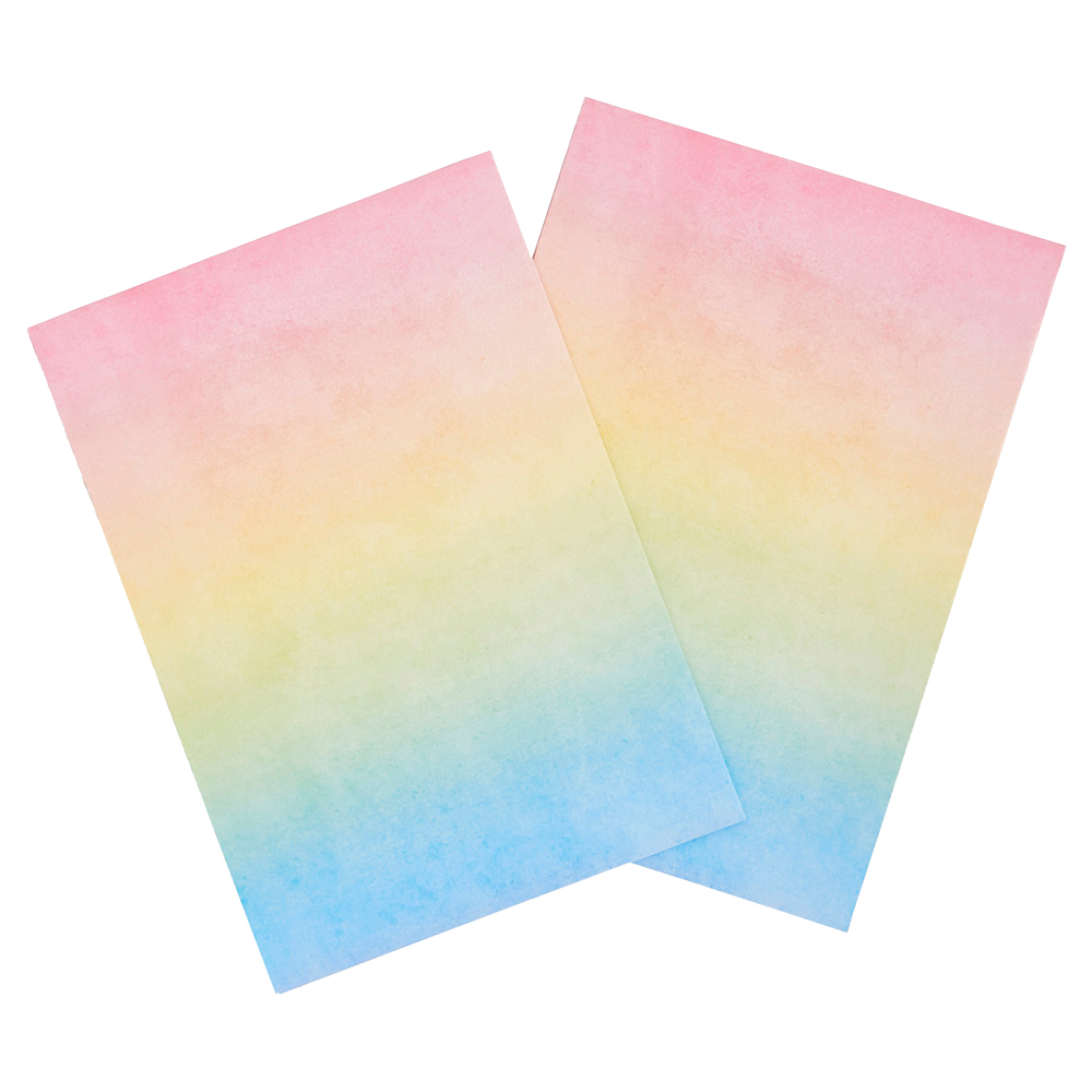 Wilko Pastel Ombre Gift Wrap 2 Sheets and 2 Tags Image 3