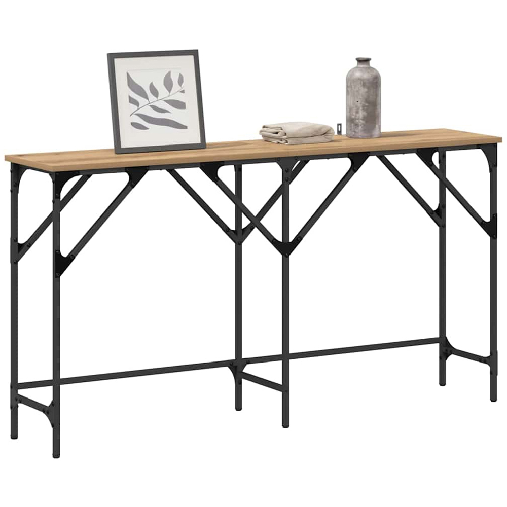 vidaXL Brown Industrial Style Console Table Image 3