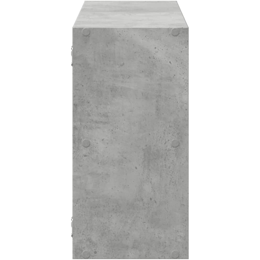 vidaXL 5 Shelf Concrete Grey Floating Wall Shelf Image 4