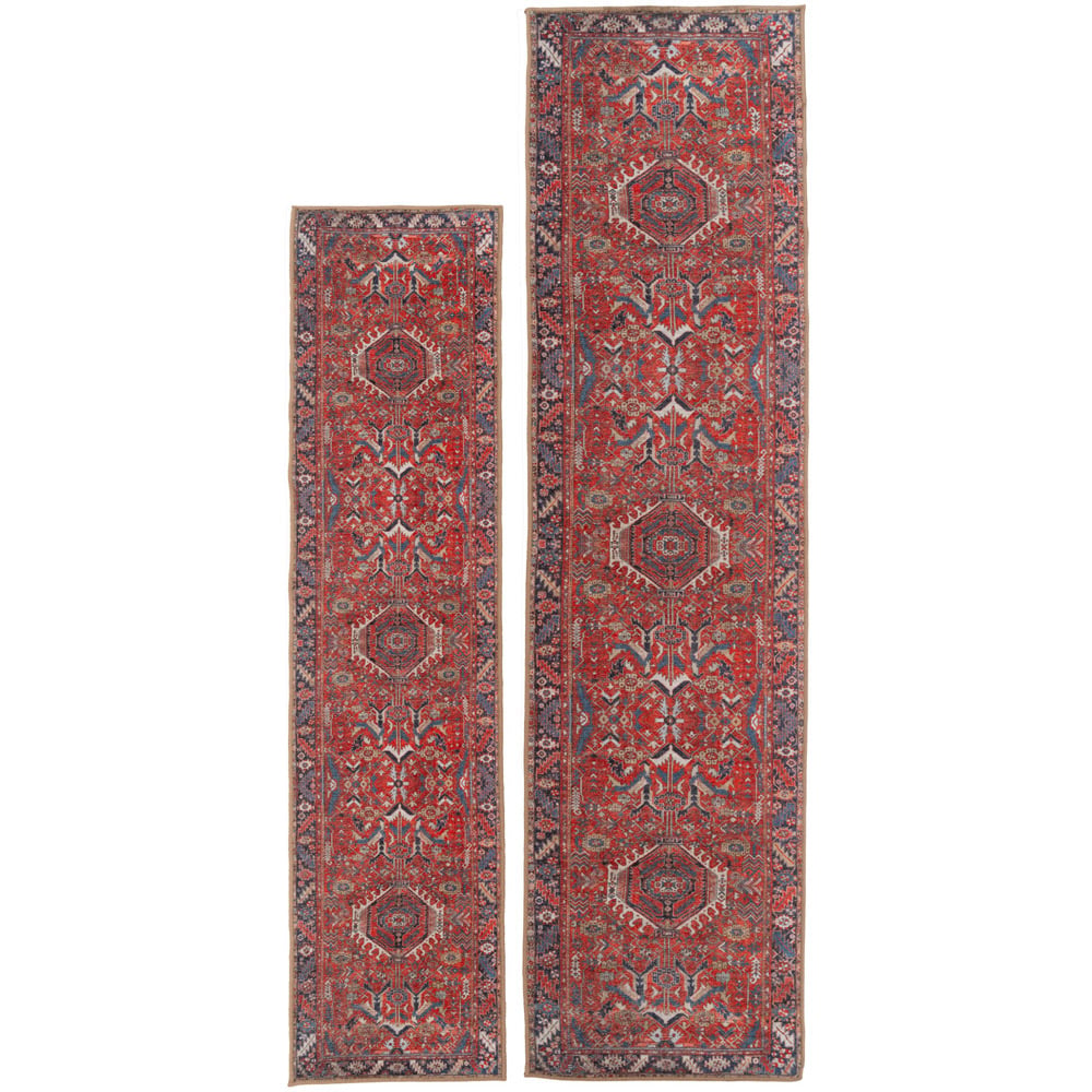 Kukoon Vintage Persian Inspired Terracotta Red Washable Rug 60 x 240cm Image 3