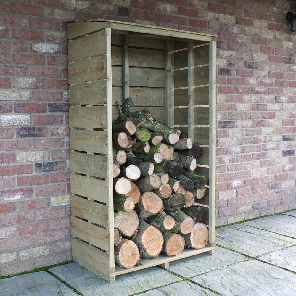 Shire 2.1 x 5.1ft Tall Sawn Wall Log Store Image 2