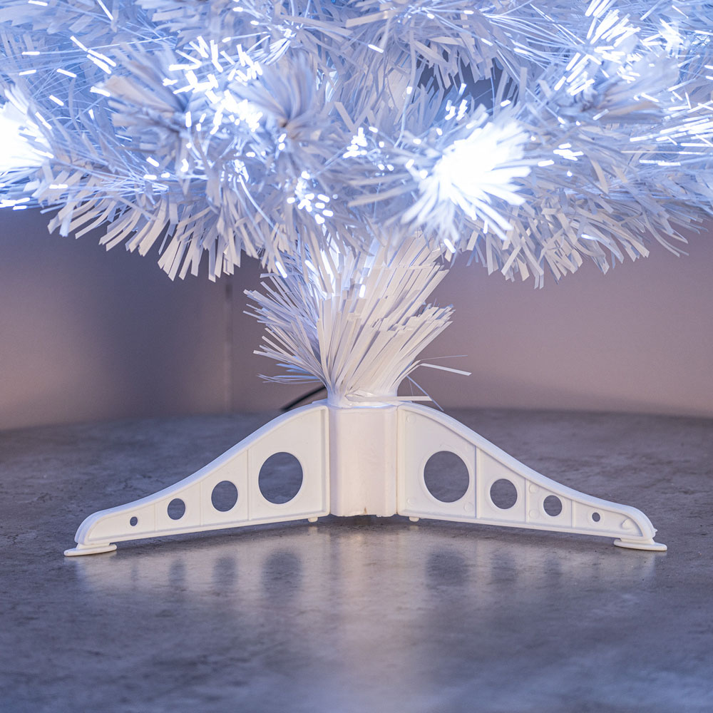 The Christmas Centre 14 Cool White LED White Fibre Optic Artificial Xmas Tree 2ft Image 3