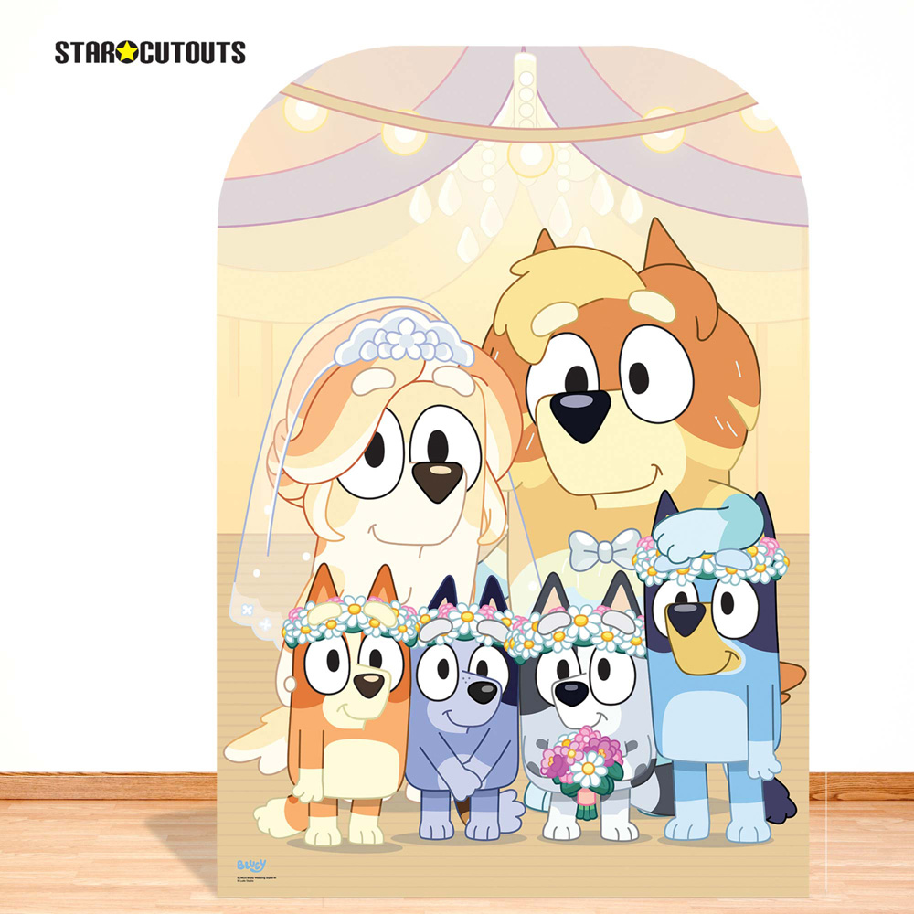 Star Cutouts Bluey Wedding Stand In Cardboard Cutout 4.4ft Image 2