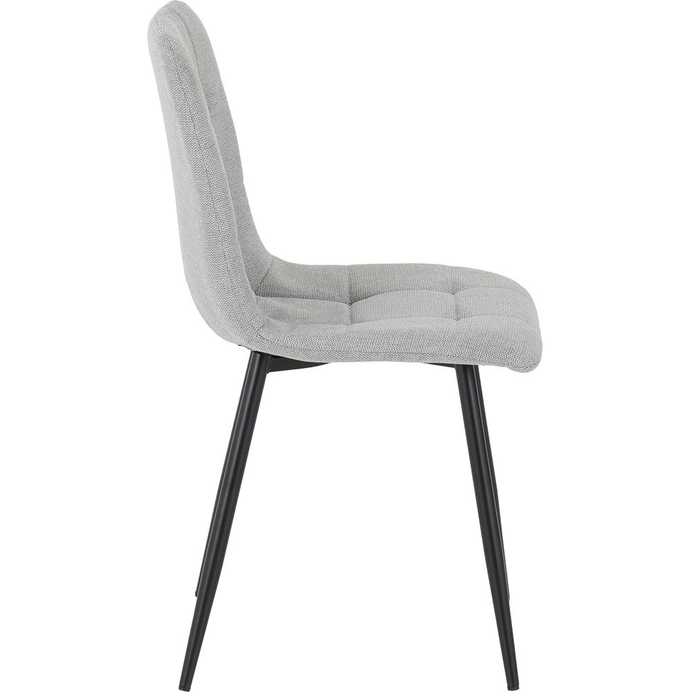 Seconique Fenton Set of 2 Light Grey Fabric Dining Chair Image 5