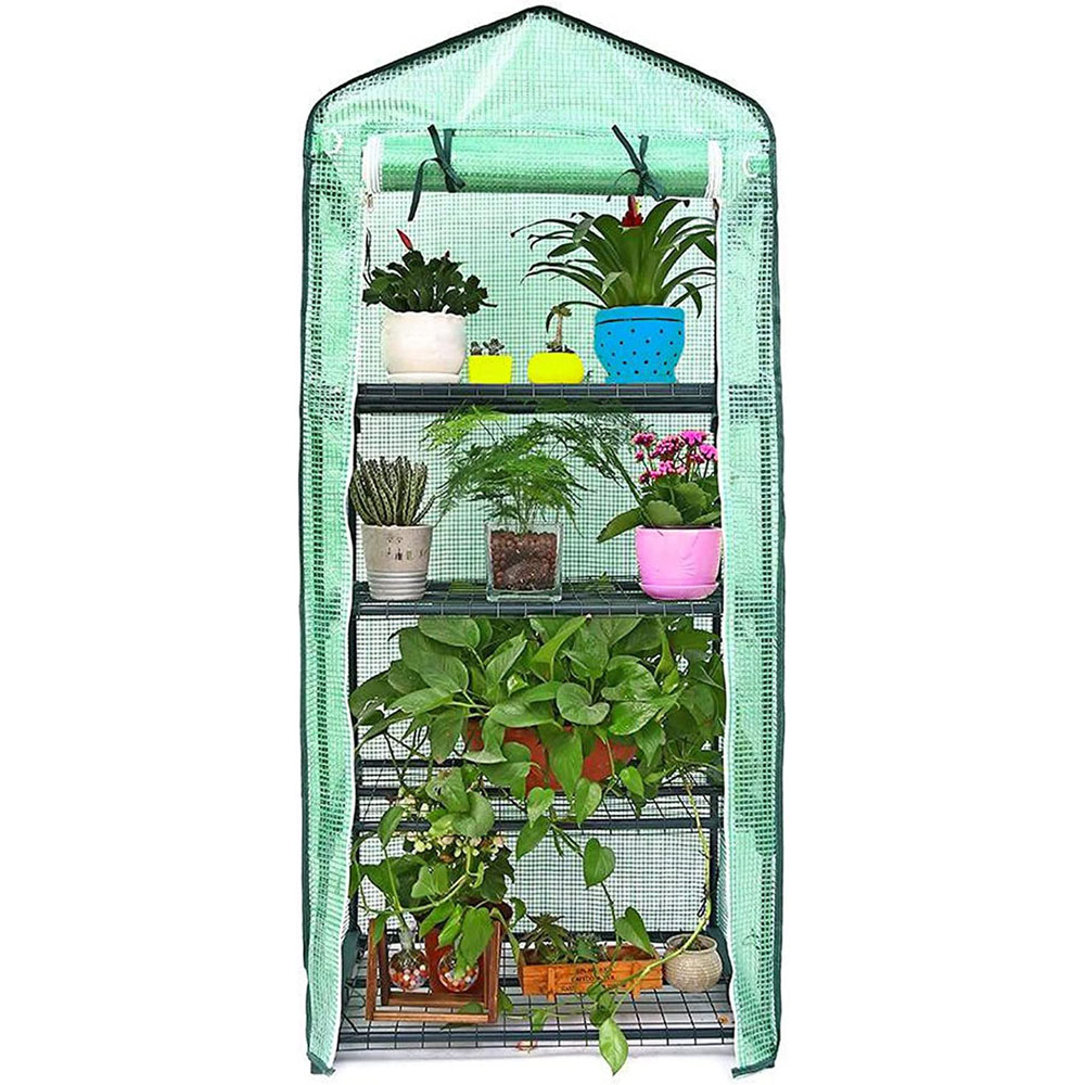 AMOS 4 Tier PE Cover 2.26 x 1.61ft Greenhouse Image 1