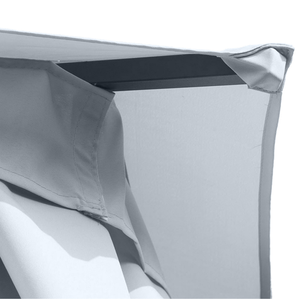 3x3m Gazebo Tent 2 Tier Grey Image 5