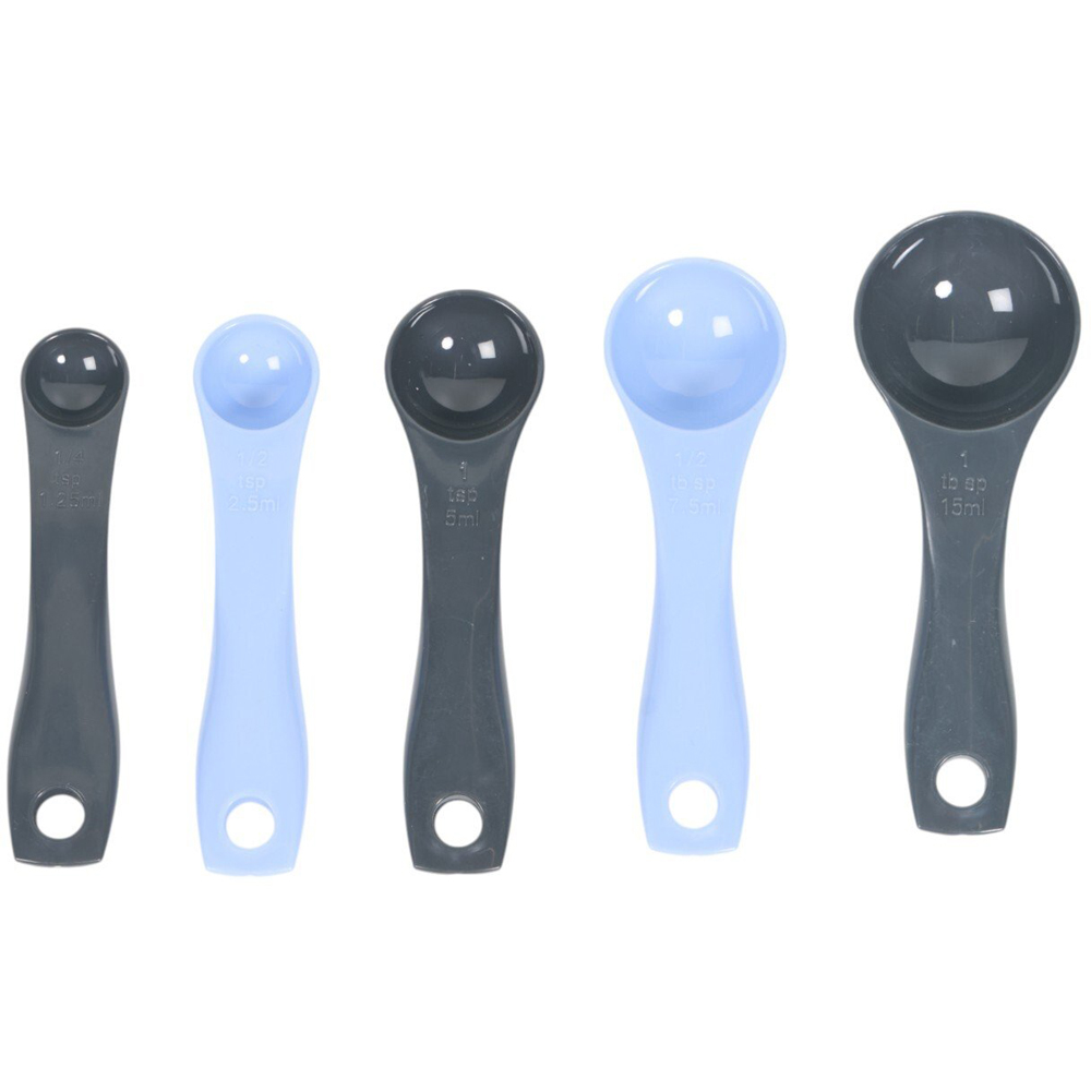 Set of 5 Measuring Spoons Blue Image 2