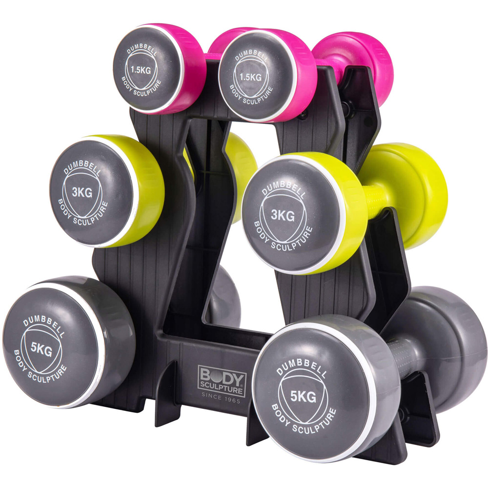 Body Sculpture Smart Dumbbell Tower Set 19kg Image 1