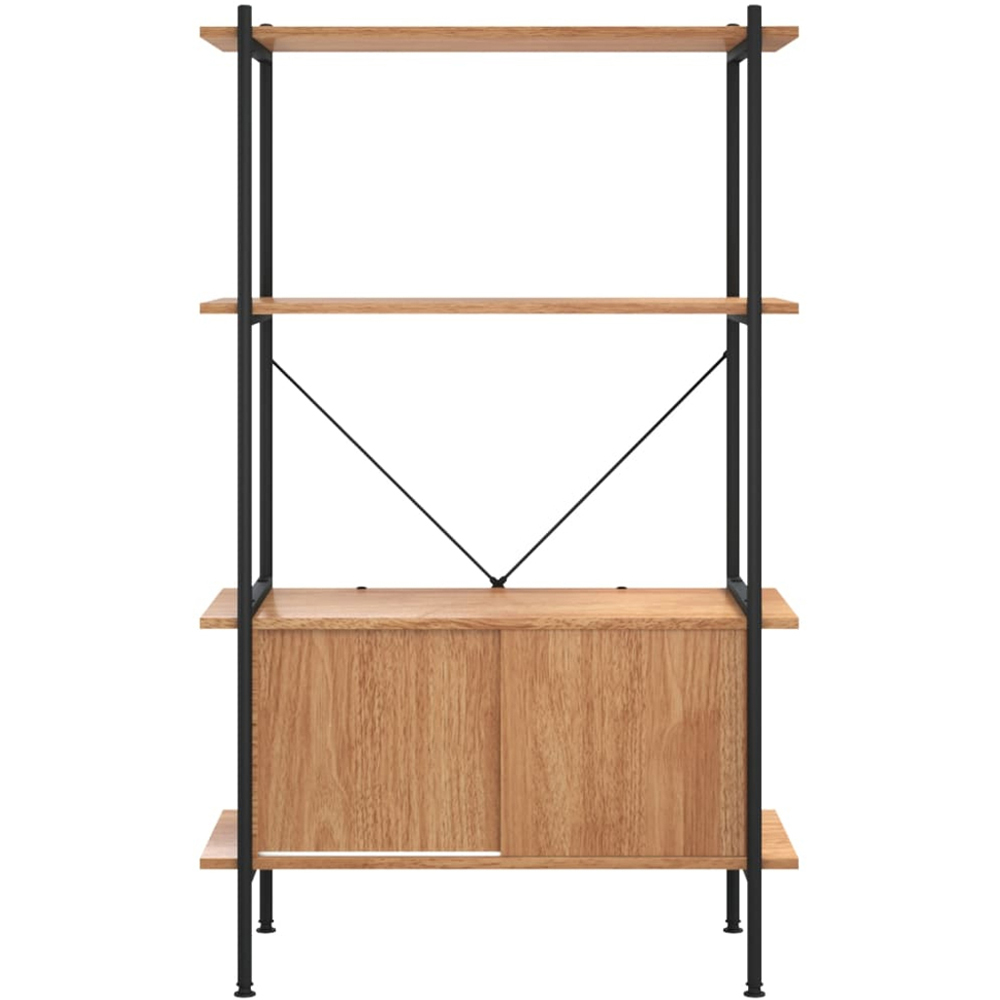 vidaXL 2 Door 3 Shelf Light Brown Shelving Unit Image 4