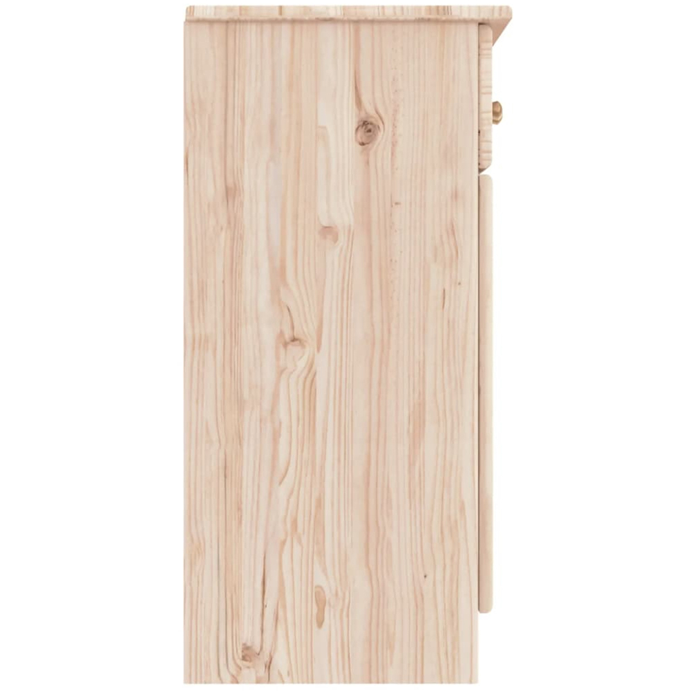 vidaXL Alta 3 Door 3 Drawer Natural Solid Pine Wood Sideboard Image 5