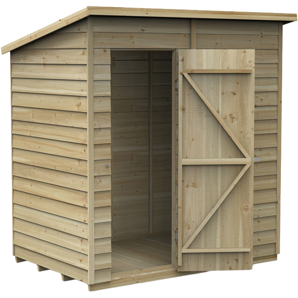 Forest Garden 6 x 4ft Pressure Treated Overlap Pent Shed Image 2