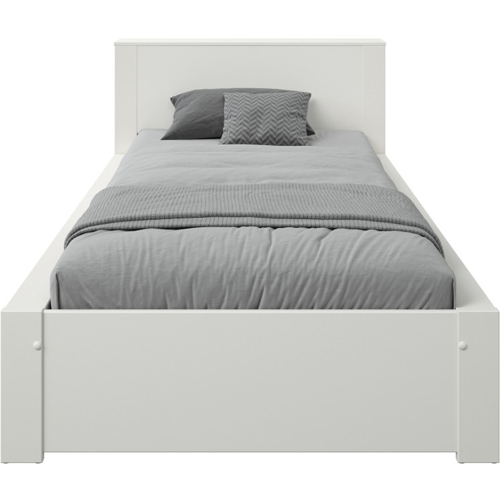 Noomi Juno Single White Bed Frame with Storage Image 4