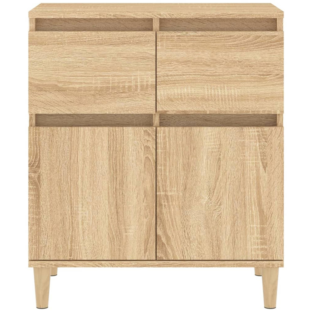 vidaXL 2 Door 2 Drawer Sonoma Oak Sideboard Image 5
