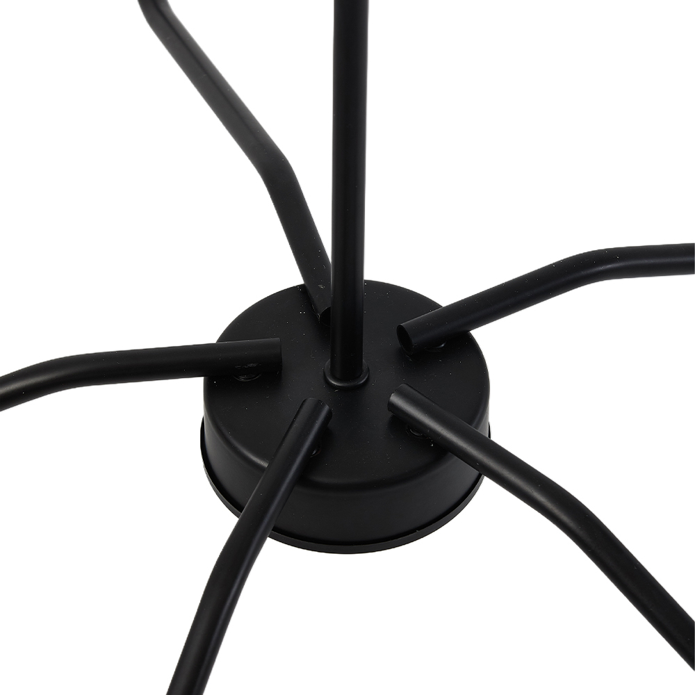 Living and Home 5 Light Modern Black Iron E14 Chandelier Image 5