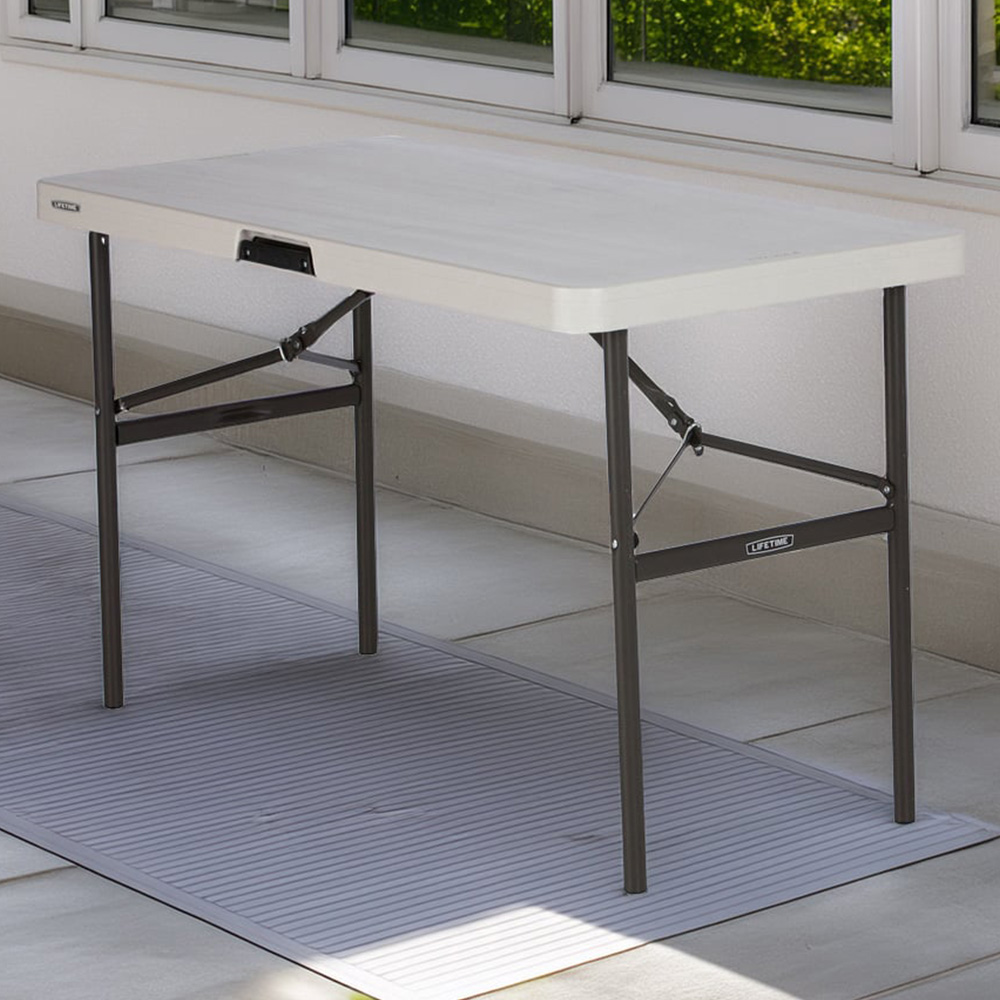 Lifetime Products 4 Seater Foldable Commercial Table White Image 1