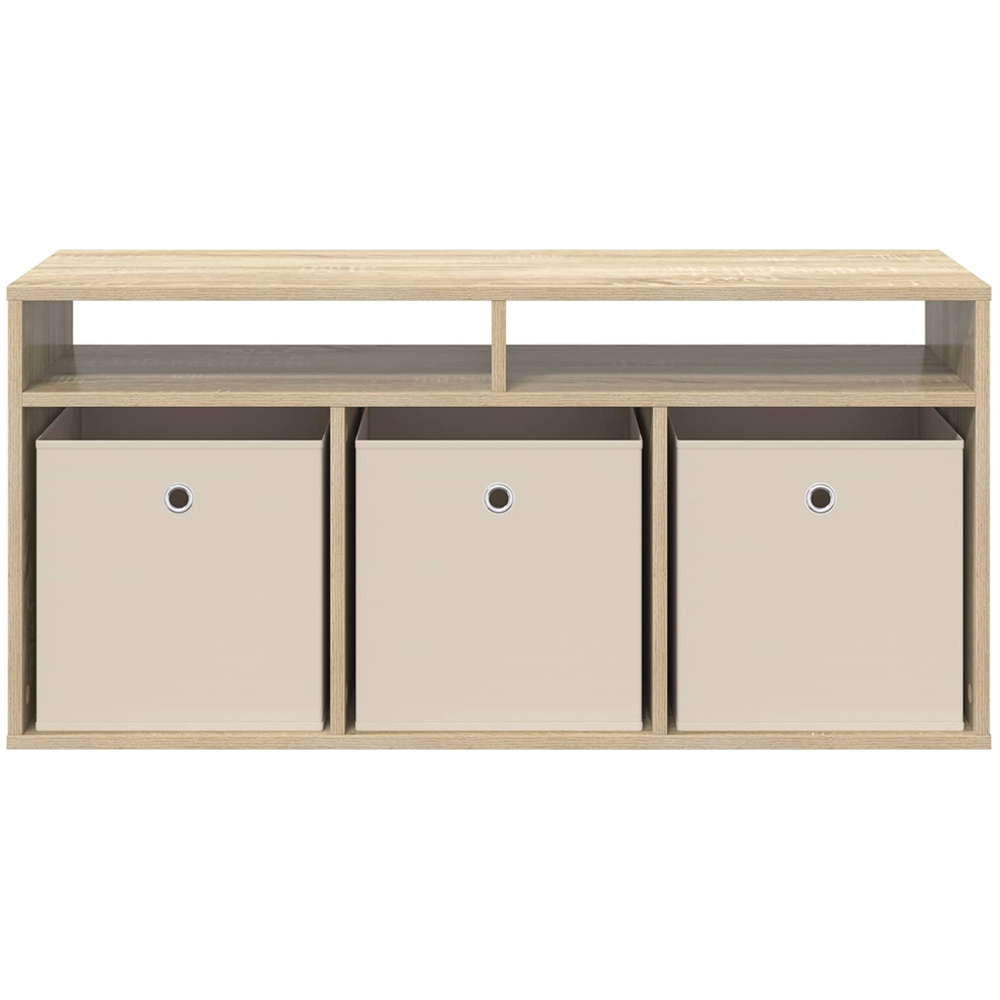 vidaXL 3 Drawer 2 Shelf Sonoma Oak Lowboard Image 6