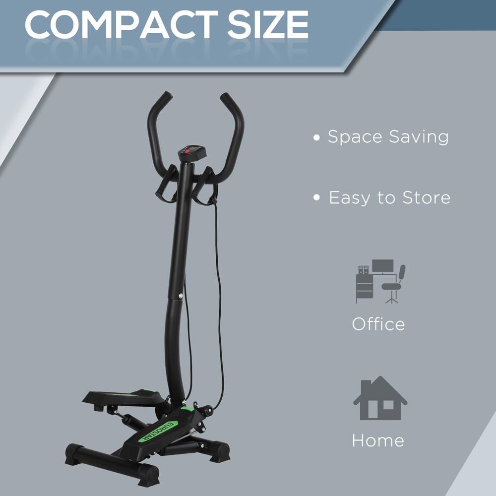 HOMCOM Compact Steel Frame Stepper Machine with Resistance Bands Image 8