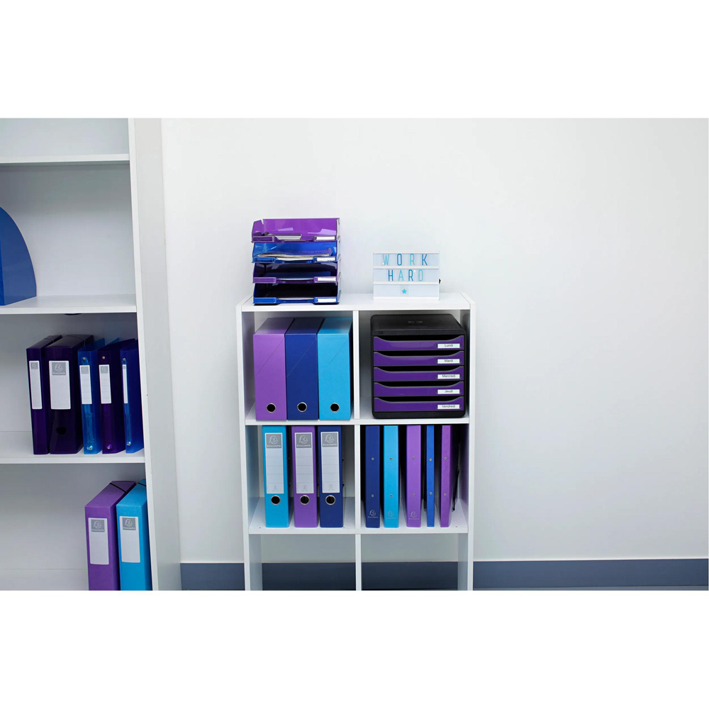 Exacompta Dark Blue 2R Elasticated Folder 20 Pack Image 2