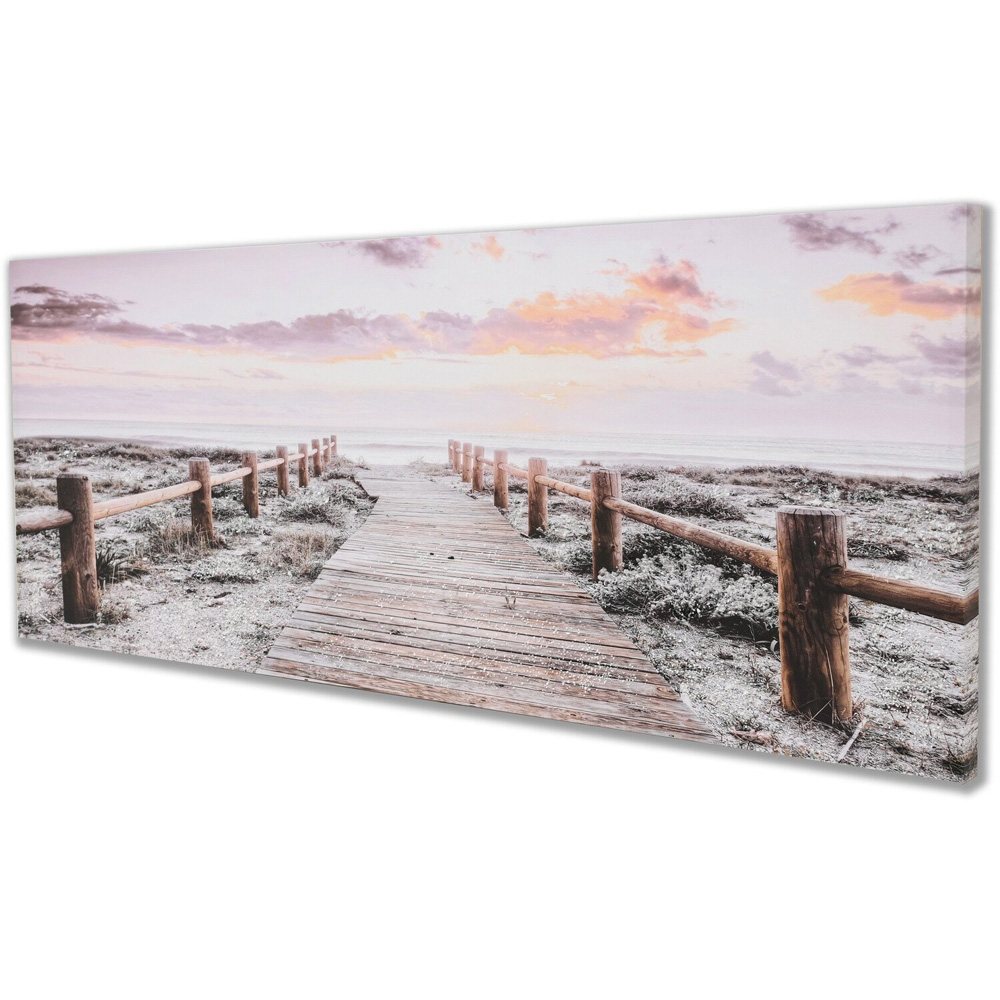 Beach Path Embellished Canvas - Pink Image 2