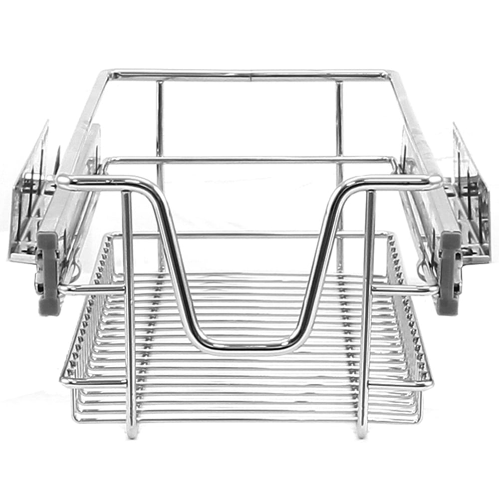 Kukoo Silver Chrome Coated Steel Kitchen Basket 2 pack Image 1
