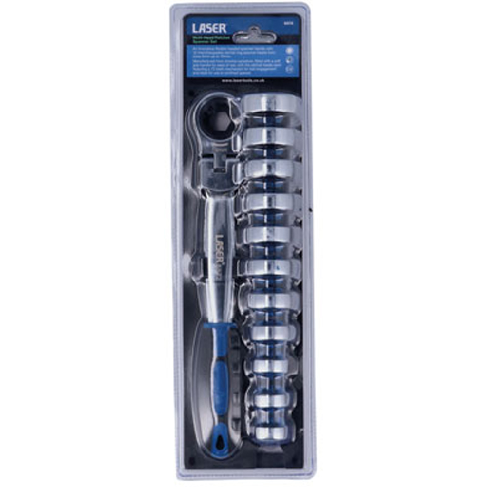 Laser 8872 Multi Head Ratchet Spanner Set Image 5