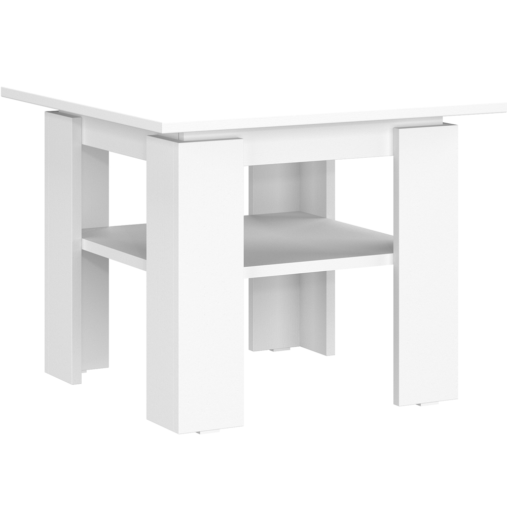 Shefa Line Element 550 Single Shelf White Coffee Table Image 2