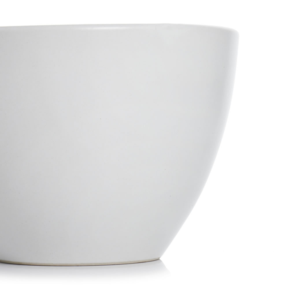 Wilko Bowl Ceramic Oval Cream Image 2
