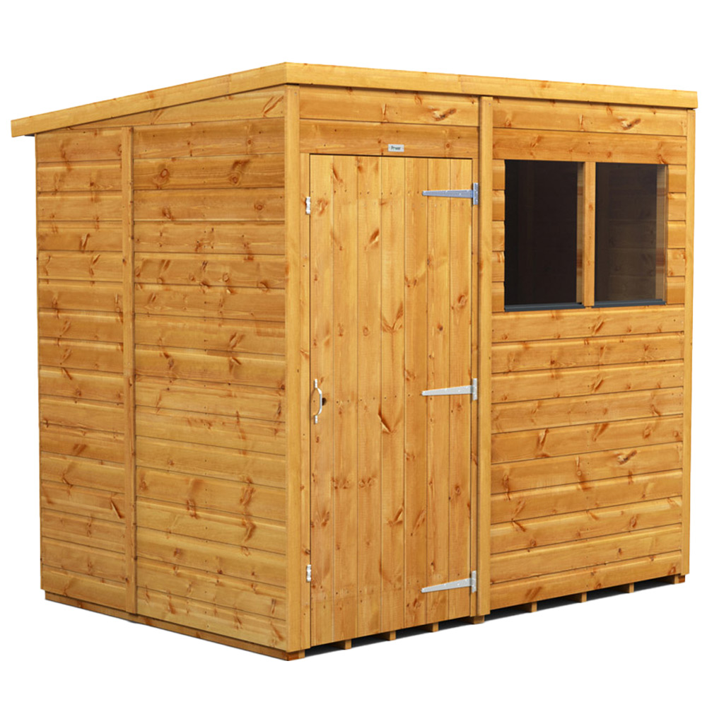 Power Sheds 7 x 5ft Pent Wooden Shed Image 1