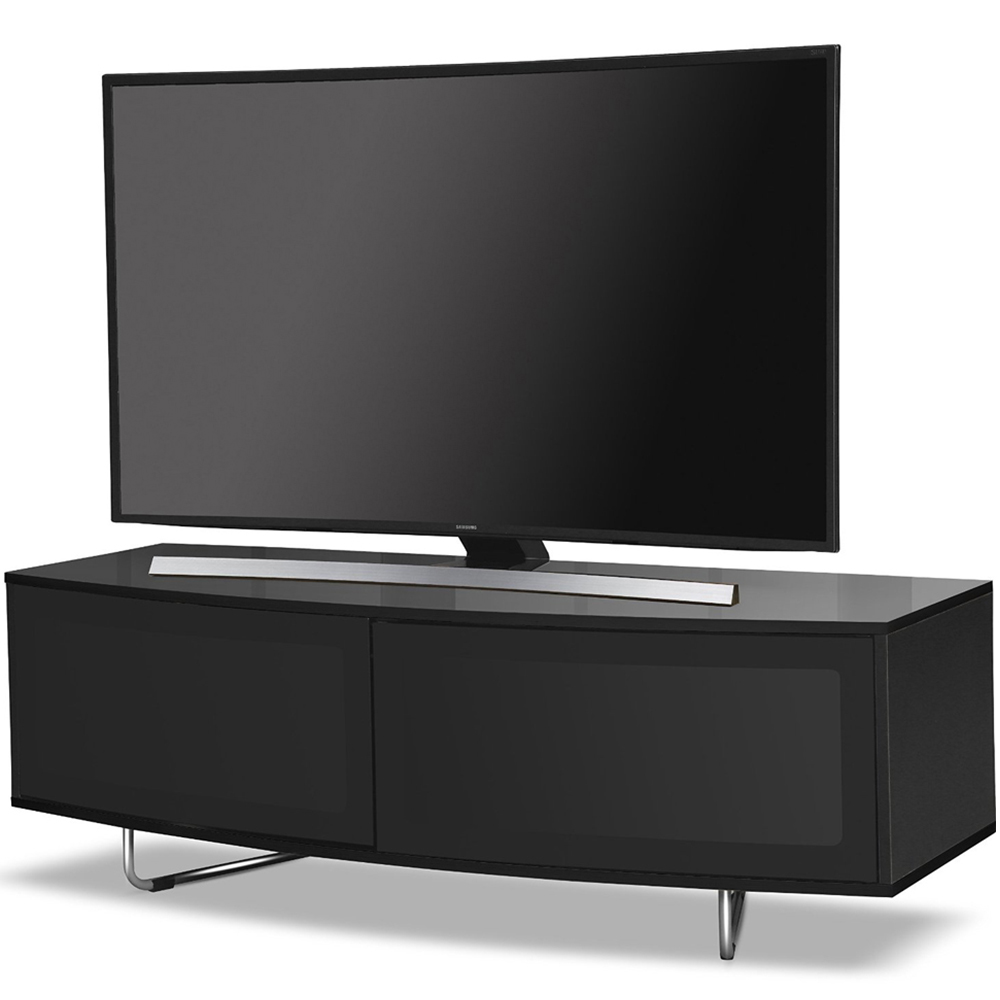 Centurion Supports Caru Gloss Black 2 Door TV Unit Image 5