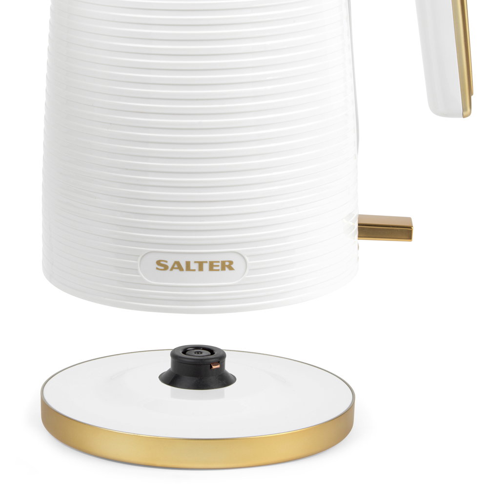 Salter Palermo EK5031WHT White & Gold Effect 1.7L Textured Kettle 3000W Image 6