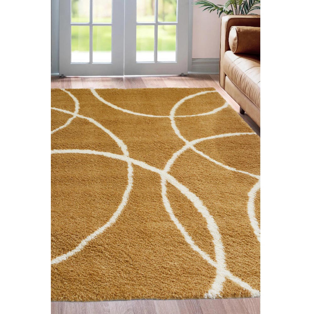 Homemaker Yellow and Ivory Bubbles Snug Shaggy Rug 200 x 290cm Image 4