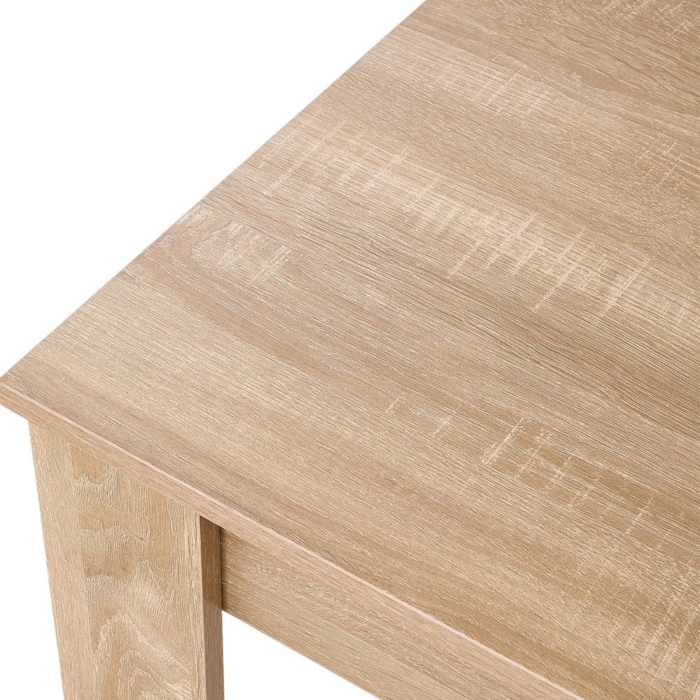 Living and Home 4 Seater Rectangular Dining Table Natural Wood Effect Image 4