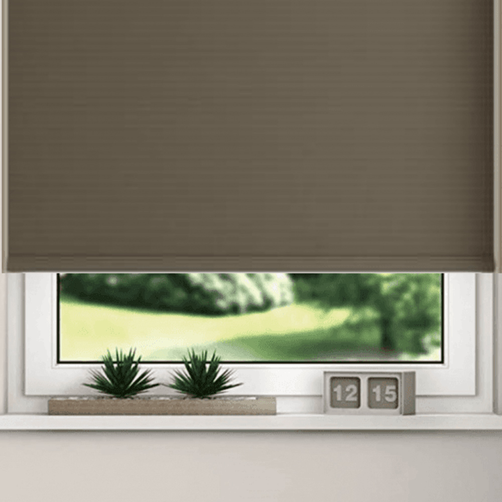 New EdgeBlinds Thermal Blackout Roller Blinds Chocolate 125cm Image 3
